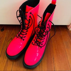 Pink Combat Boots